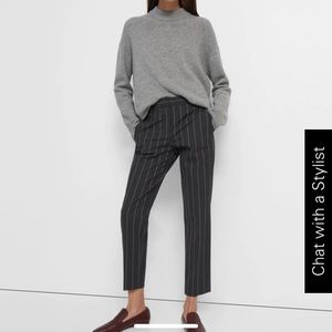 Theory Treeca Pant in Striped Good Wool (Grey)Sz 2